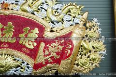 Cuốn Thư Câu Đối Đồng Vàng Sơn Son Thếp Vàng Kích Thước Cuốn Thư 155*80 - Câu Đối Ôm Cột 155*24.5