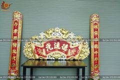Cuốn Thư Câu Đối Đồng Vàng Sơn Son Thếp Vàng Kích Thước Cuốn Thư 155*80 - Câu Đối Ôm Cột 155*24.5