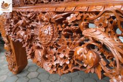 Bàn thờ đứng  - Án gian vua sập thờ gỗ kích thước 1m97 dạ tiền nguyên khối dày 10cm
