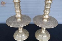 Bộ Ngũ Sự Bằng Đồng Vàng Cao 60 Rồng Vàng Mộc- Chữ Việt