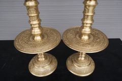 Bộ Ngũ Sự Bằng Đồng Vàng Cao 60 Rồng Vàng Mộc +Mâm bồng 30cm