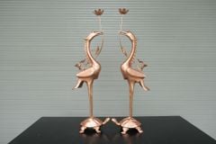Bộ Ngũ Sự Bằng Đồng Đỏ Cao 70cm + Mâm Bồng 35cm Song Long Chầu Mặt Nguyệt Đồng Đỏ Mộc