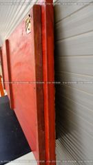 Bộ Hoành Phi Câu Đối Gỗ Hương Đỏ Nguyên Khối 100% Đức Lưu Quang Dát Vàng Hoành Phi 197*68*5 - Câu Đối 197*28*4