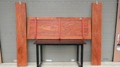 Bộ Hoành Phi Câu Đối Gỗ Hương Đá Siêu Vân Đức Lưu Quang Hoành Phi 153*61*4 - Câu Đối 153*25*4