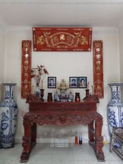 Bộ Hoành Phi Câu Đối Gỗ Hương Đỏ Đức Lưu Quang Tích Mai Điểu Dát Vàng Hoành Phi 197*68*4 - Câu Đối 197*28*4
