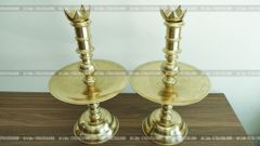 Bộ Tam Sự Nến Bằng Đồng Cát Tút Song Long Chầu Nguyệt Cao 60 Cm