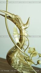 Đỉnh Đồng Ngũ Sự Bằng Đồng Cát Tút Song Long Chầu Nguyệt Cao 60 Cm