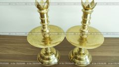 Bộ Tam Sự Nến Bằng Đồng Cát Tút Song Long Chầu Nguyệt Cao 50 Cm