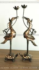 Đỉnh Đồng Ngũ Sự Bằng Đồng Đỏ Phớt Nỉ Nguyên Khối Song Long Chầu Nguyệt Cao 50 Cm