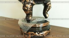 Đỉnh Đồng Ngũ Sự Bằng Đồng Đỏ Phớt Nỉ Nguyên Khối Song Long Chầu Nguyệt Cao 50 Cm