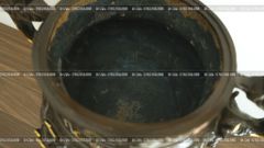 Bộ Tam Sự Nến Bằng Đồng Đỏ Khảm Tam Khí Song Long Chầu Nguyệt Cao 60 Cm