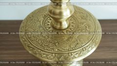 Bộ Tam Sự Nến Bằng Đồng Vàng Song Long Chầu Nguyệt Cao 45 Cm