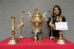 Bộ Ngũ Sự Bằng Đồng Cát Tút  Song Long Chầu Nguyệt Cao 60 Catut