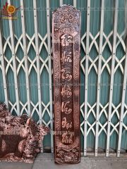 Cuốn Thư Câu Đối Đồng Đỏ Giả Cổ Kích Thước Cuốn Thư 155*80 - Câu Đối 155*21