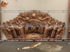 Cuốn Thư Câu Đối Đồng Đỏ Kích Thước Cuốn Thư 176*90 - Câu Đối 176*22 Màu Giả Cổ