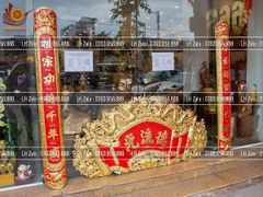 Cuốn Thư Câu Đối Đồng Vàng Kích Thước Cuốn Thư 176*90 - Câu Đối 176*22 Dát Vàng