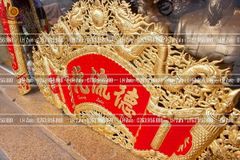 Cuốn Thư Câu Đối Đồng Vàng Kích Thước Cuốn Thư 176*90 - Câu Đối 176*22 Dát Vàng
