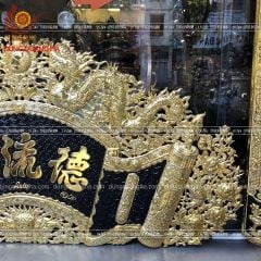 Cuốn Thư Câu Đối Đồng Vàng Nền Đen Kích Thước Cuốn Thư 176*90 - Câu Đối 176*22