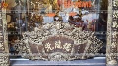 Cuốn Thư Câu Đối Đồng Vàng Giả Cổ Kích Thước Cuốn Thư 155*80 - Câu Đối 155*21