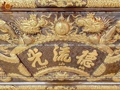 Đại Tự Hoành Phi Câu Đối Đồng Đỏ Kích Thước Cuốn Thư 155*61 - Câu Đối 155*23