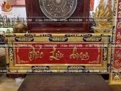 Đại Tự Hoành Phi Câu Đối Đồng vàng Kích Thước Đại Tự 176*68 - Câu Đối 176*28 Dát Vàng