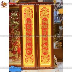 Cửu Huyền Thất Tổ Đồng Khung Gỗ Có Kính