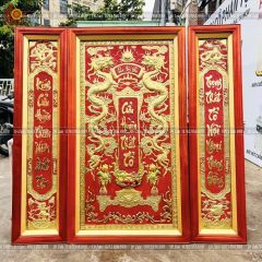Cửu Huyền Thất Tổ Đồng Khung Gỗ Có Kính