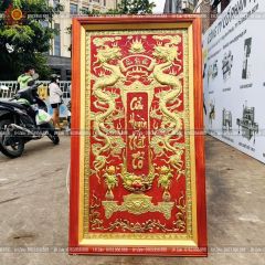 Cửu Huyền Thất Tổ Đồng Khung Gỗ Có Kính