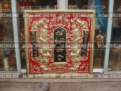 Cửu Huyền Thất Tổ Đồng Khung Đồng Kích Thước 100*100cm