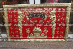 Cửu Huyền Thất Tổ Đồng Khung Đồng Kích Thước 100*60cm