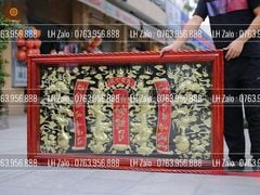 Cửu Huyền Thất Tổ Đồng Khung Gỗ Kích Thước 155*88cm