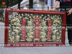 Cửu Huyền Thất Tổ Đồng Khung Gỗ Kích Thước 155*88cm