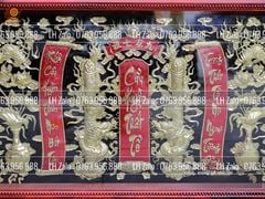 Cửu Huyền Thất Tổ Đồng Khung Gỗ Kích Thước 155*88cm