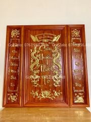 Tranh Thờ Cửu Huyền Thất Tổ Gỗ Hương Đỏ Kích Thước 108*108 - chữ việt