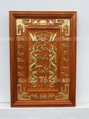 Tranh Thờ Cửu Huyền Thất Tổ Gỗ Hương Đỏ Kích Thước 68*98 chữ việt