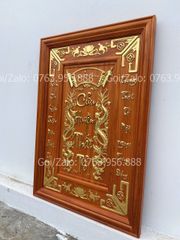 Tranh Thờ Cửu Huyền Thất Tổ Gỗ Hương Đỏ Kích Thước 68*98 chữ việt