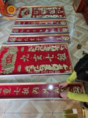 Cửu Huyền Thất Tổ Đồng Khung Nhựa Kích Thước 127*107cm Chữ Nho