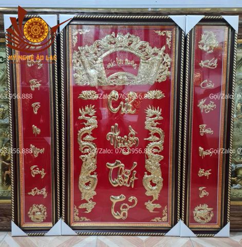 Cửu Huyền Thất Tổ Đồng Khung Nhựa Kích Thước 127*107cm Chữ Việt