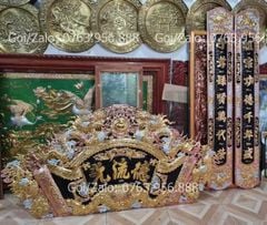 Cuốn Thư Câu Đối Đồng Đỏ Kích Thước Cuốn Thư 155*80 - Câu Đối 155*21