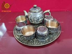 Phụ Kiện Đồng Vàng - Bộ Ấm Chén Nhỏ