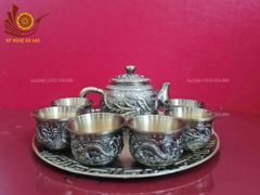Phụ Kiện Đồng Vàng - Bộ Ấm Chén Nhỏ