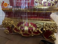 Phụ Kiện Đồ Gỗ -Khám Thờ Ngang 117 - Gỗ mít/dổi Sơn Son Thếp Vàng