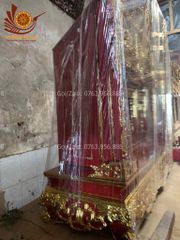 Phụ Kiện Đồ Gỗ -Khám Thờ Ngang 117 - Gỗ mít/dổi Sơn Son Thếp Vàng