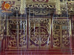 Phụ Kiện Đồ Gỗ -Khám Thờ Ngang 117 - Gỗ mít/dổi Sơn Son Thếp Vàng