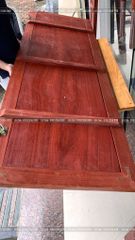 Bộ Hoành Phi Câu Đối Gỗ Hương Đỏ Đức Lưu Quang Dát Vàng Hoành Phi 197*68*4 - Câu Đối 197*28*4