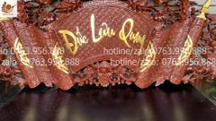 Cuốn thư câu đối gỗ- hương đá cao cấp chữ Việt, Kích thước 1m97*87 câu đối 1m97*28cm