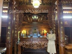 Cửa Võng Gỗ Đục Mai Điểu - Gỗ Hương Đá Mẫu 2
