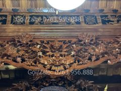 Cửa Võng Gỗ Đục Mai Điểu - Gỗ Hương Đá Mẫu 2