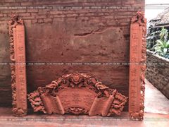 Cuốn Thư Câu Đối Gỗ Sơn Son Thếp Vàng Kích Thước Cuốn Thư 197*87*4 - Câu Đối 197*28*4