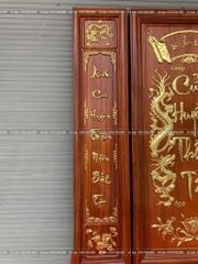 Tranh Thờ Cửu Huyền Thất Tổ Gỗ Hương Đỏ Kích Thước 127*115 Cm